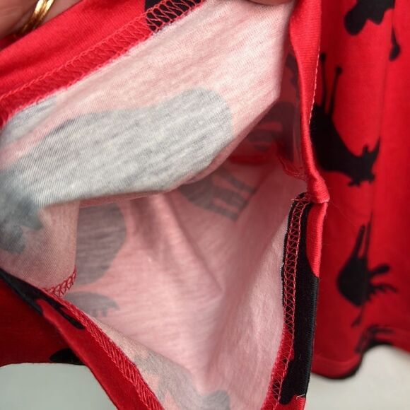 Ekaoer red and black moose print holiday 2 piece pajamas women large NWT - Picture 11 of 12